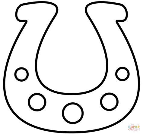 horseshoe coloring page  printable coloring pages