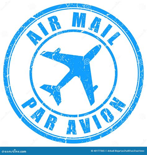 air mail stamp stock vector image