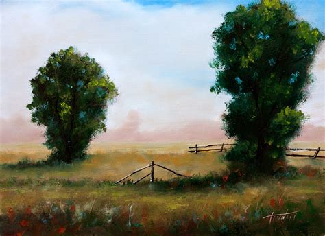 trees   meadow oil painting fine arts gallery original