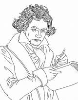 Beethoven Coloring Pages Music Write Note Print Button Using sketch template