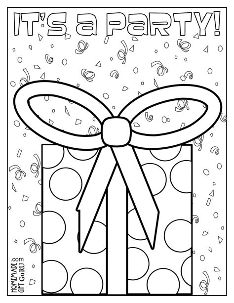 birthday coloring page