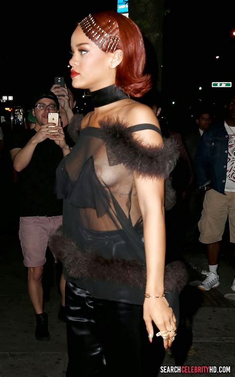 Rihanna See Through Blouse Nipple Slip In New York 25 Pics Xhamster