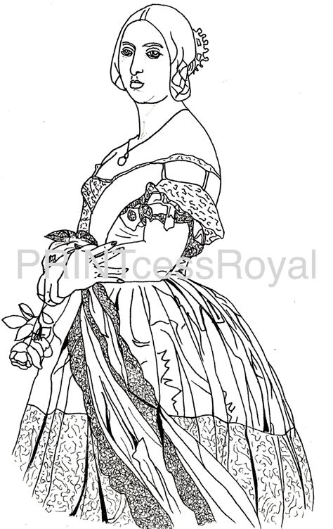 downloadable queen victoria colouring pages history giftthe etsy uk