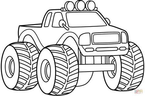 exciting monster truck coloring pages  kids