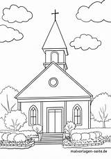 Kirche Malvorlage Ausmalbilder sketch template