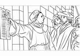 Luther Martin 95 Coloring Theses Pages Reformation Categories Protestant sketch template