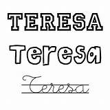 Teresa Colorear Origen sketch template