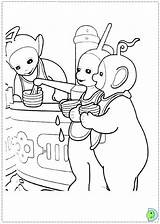 Teletubbies Coloring Dinokids Pages Close Print sketch template