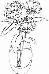Vase Beccysplace Coloring Flower sketch template