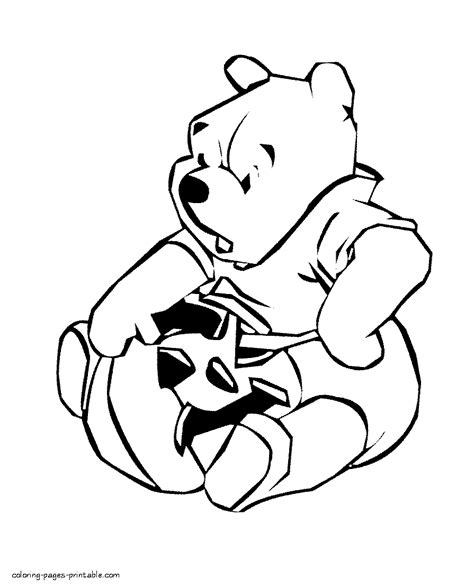 pooh  halloween pumpkin coloring pages printablecom