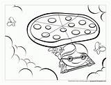 Pizza Coloring Pages Thinking Hut Kids Printable Color Popular Getcolorings Getdrawings Coloringhome sketch template