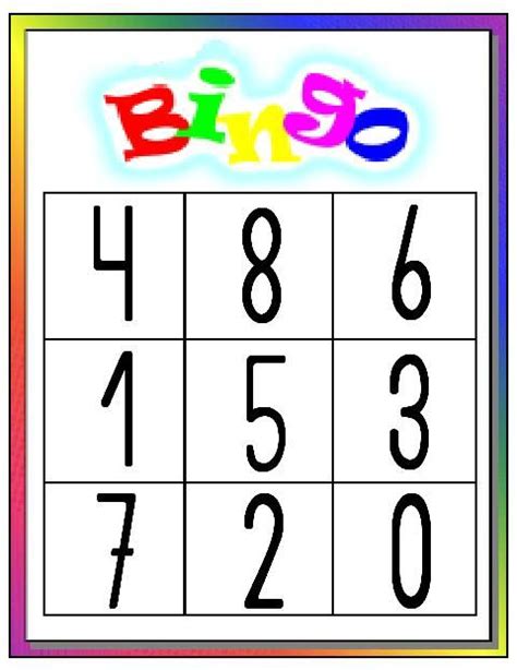 a mÍ me gusta el cole jugamos al bingo de los números