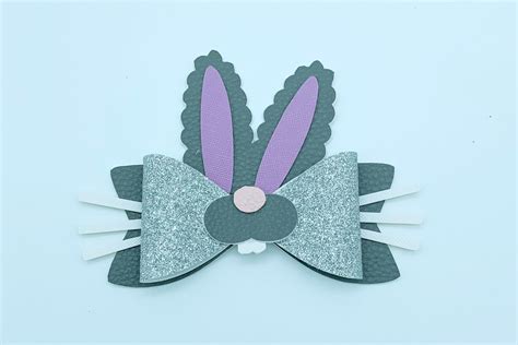 easter hair bow  real easter bunny hair bow template