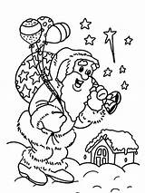 Celebration Christmas Coloring Pages Drawing Claus Santa Brings Getcolorings Getdrawings sketch template