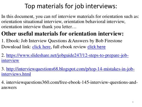 top 36 orientation interview questions with answers pdf