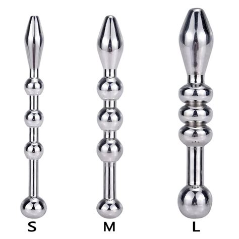 Newest Stainless Steel Urethral Sound Beads Penis Plug Insertion Sex