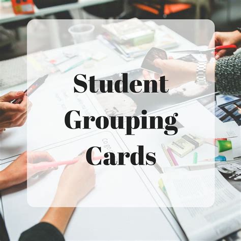 student grouping cards sorting cards cards student