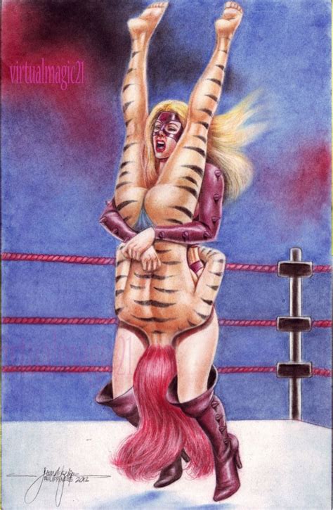 Titania Piledriver On Tigra Superhero Catfights Female Wrestling
