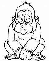 Gorilla Silverback Gorillas Sararoom sketch template