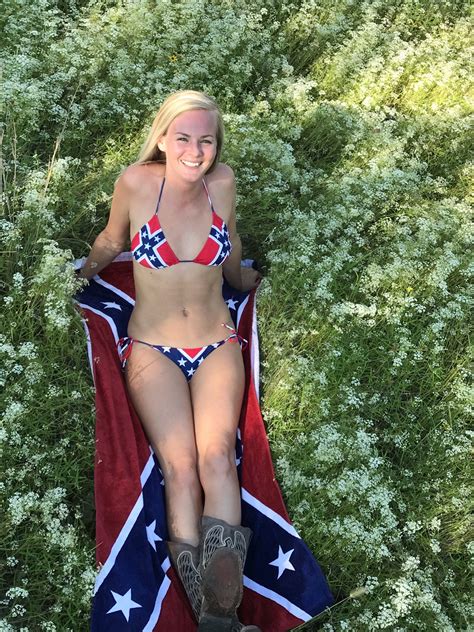 Confederate Flag Bikini How To Make A Woman In Confederate Flag Bikini