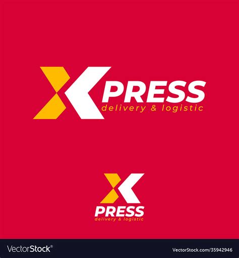 xpress logo express logo logistic  delivery vector image