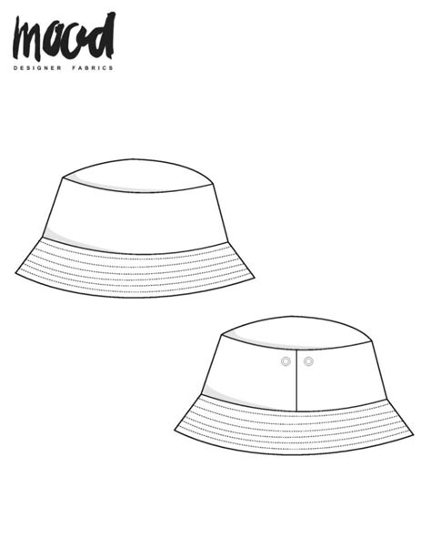 printable template  bucket hat pattern