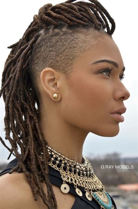 black women with dreads hair styles shaved side hairstyles braids