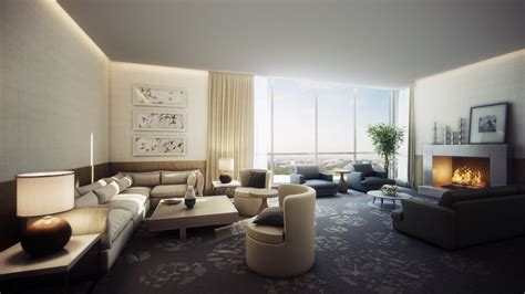 spacious modern living room interiors