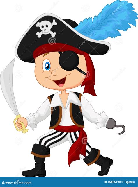 cute cartoon pirate stock vector image