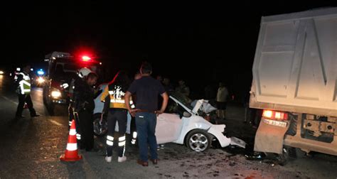 yozgat ta trafik kazası 1 ölü 1 yaralı