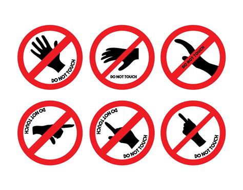 do not touch vector set download free vectors clipart