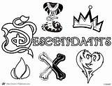 Descendants Coloring Pages Skgaleana Disney Apple sketch template