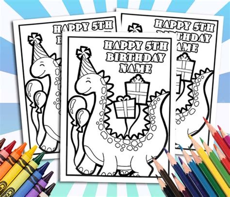 happy birthday dinosaur coloring pages kareenstockard
