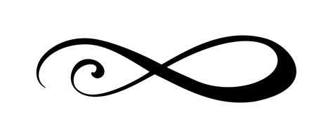 infinity calligraphy vector illustration symbol eternal limitless