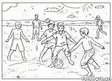 Calcio Futebol Football Jugando Colorkid Boyama Familia Fútbol Jogando Futbolcu Colorir Playing Resmi Fußball Jahreszeiten Stagioni Roku Pory Picnic Sommerwiese sketch template