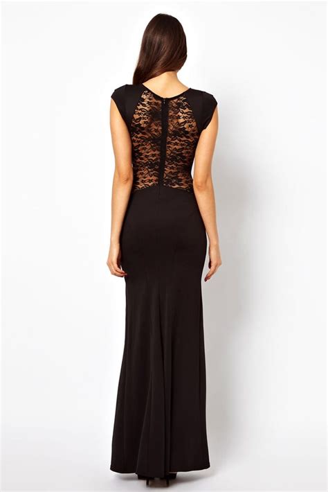 cute black sleeveless lace long evening dresses online store for