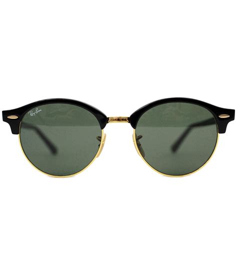 ray ban clubround retro mod 60s sunglasses in black