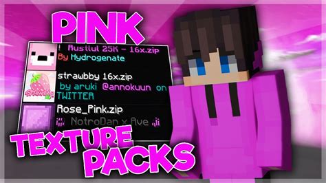 pink texture packs  bedwars  pvp youtube