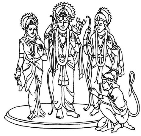 hindu gods  godesses  colouring pages