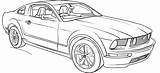 Car Mustang Ford Gt Coloring Drawing Pages Cars Outline Camaro Mustangs Sheets Color Drawings Auto Kids Choose Board Colouring Lineart sketch template