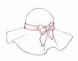 Draw Hat Floppy Drawing Bow Step Wikihow Outline Steps Lines sketch template