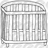 Crib Clipart Watermark sketch template