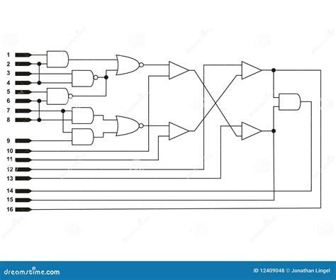 logic diagram stock illustration image  circuit integrated