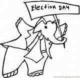 Holidays Election Coloring Online Printable Entertainment Color sketch template