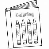 Coloring Book Pages School Books Back Preschool Crayon Color Worksheets Crayons Printable Cover 100th Colouring Kids Clipart Open Worksheet Kindergarten sketch template