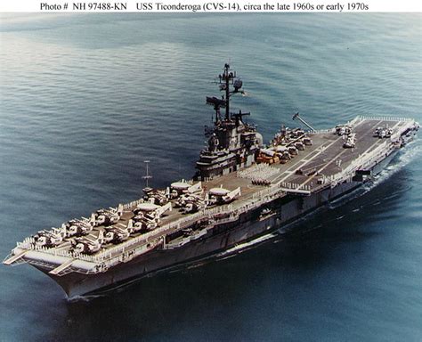 usn ships uss ticonderoga cv 14 later cva 14 and cvs 14