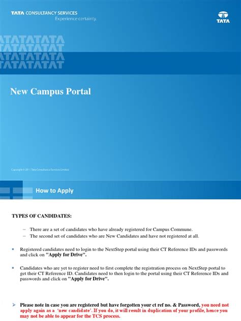 tcs portal guidelinescandidate tpo computing technology