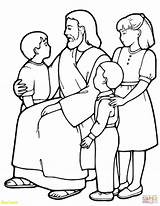 Jesus Children Coloring Pages Getdrawings sketch template