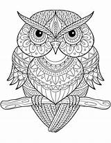 Mandala Coloring Pages Owl Printable Amazing sketch template