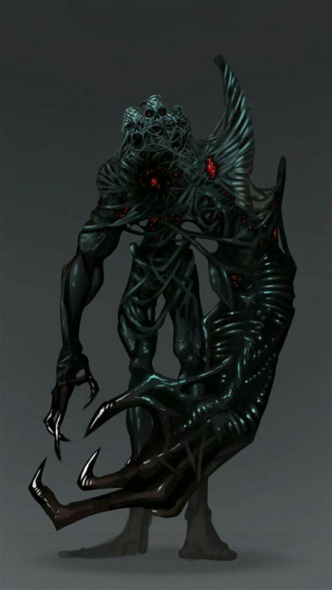 Far Realm Golem Monster Concept Art Fantasy Monster Monster Art Dark